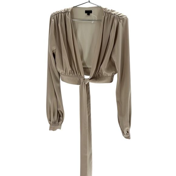 Nbd 'Imogen' Tan Polyester Top Size M - Picture 2 of 4